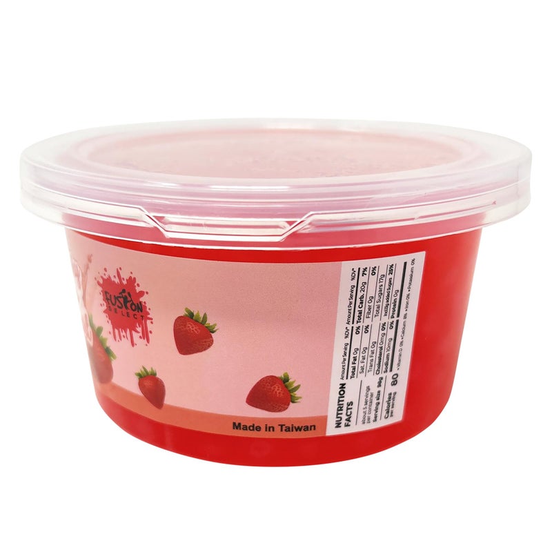 Fusion Select Strawberry Popping Boba Pearls Bursting Boba For Fruit Tea Dessert Toppings 450 Grams - Image 2